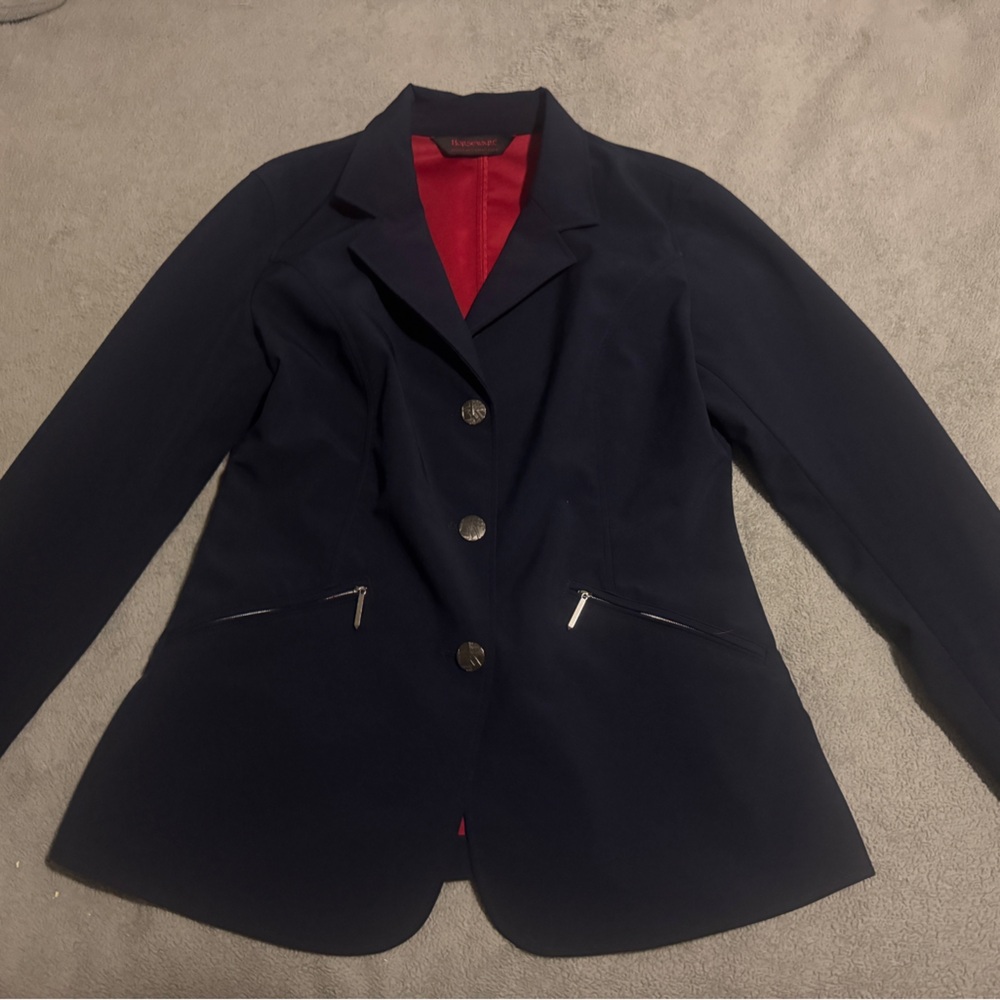 Horse Ware Ireland women’s size 4 summer stretchy Hunter show coat - navy